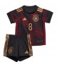 Günstige Deutschland Leon Goretzka #8 Auswärts Trikotsatzt Kinder WM 2022 Kurzarm (+ Kurze Hosen)